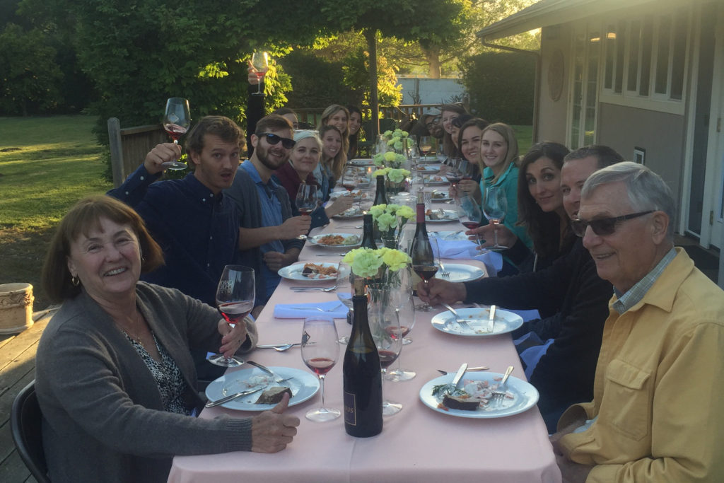 Pinot Noir, Claiborne & Churchill, Dinner on the Deck